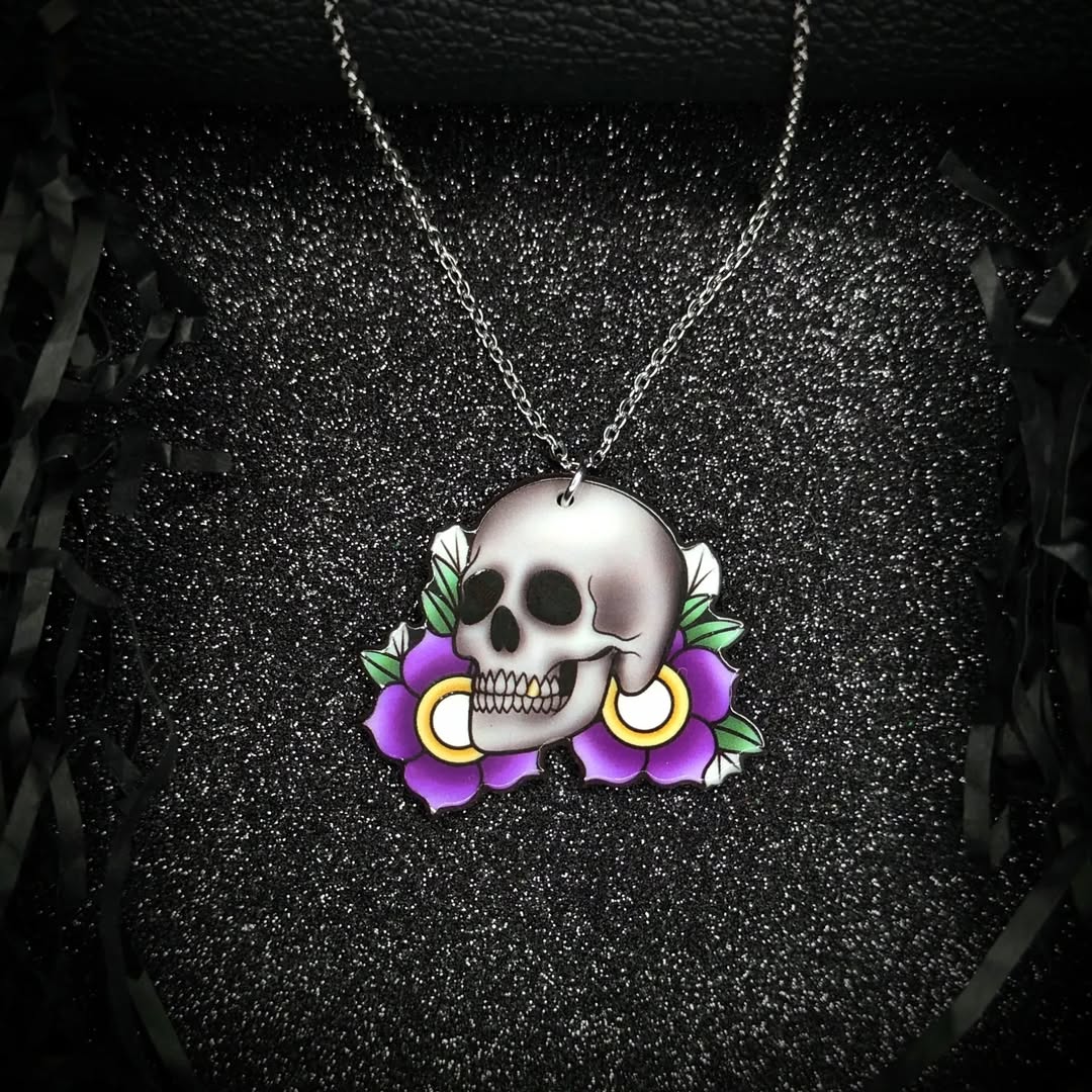 Кулон Skull&Flowers