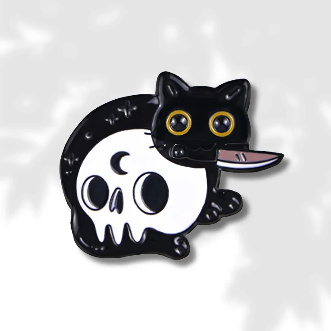 Брошка Kitty&Skull