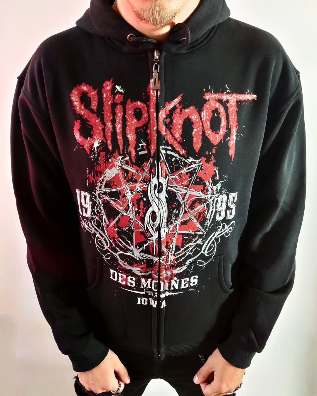 Толстовка SLIPKNOT з червоними написами