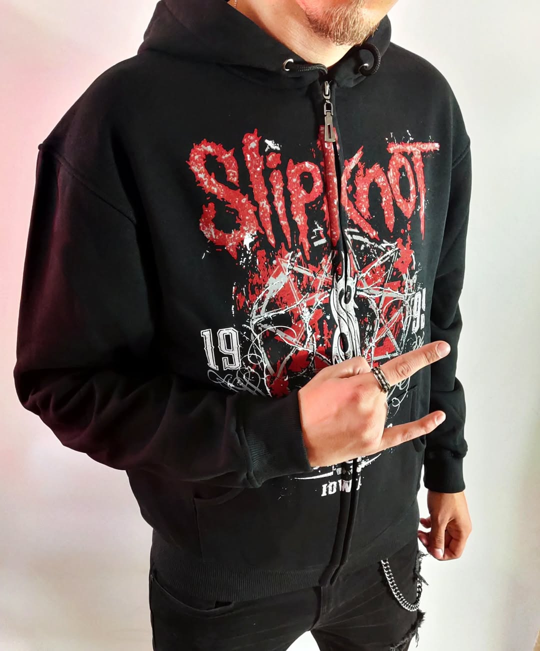 Толстовка SLIPKNOT з червоними написами - Зображення 3