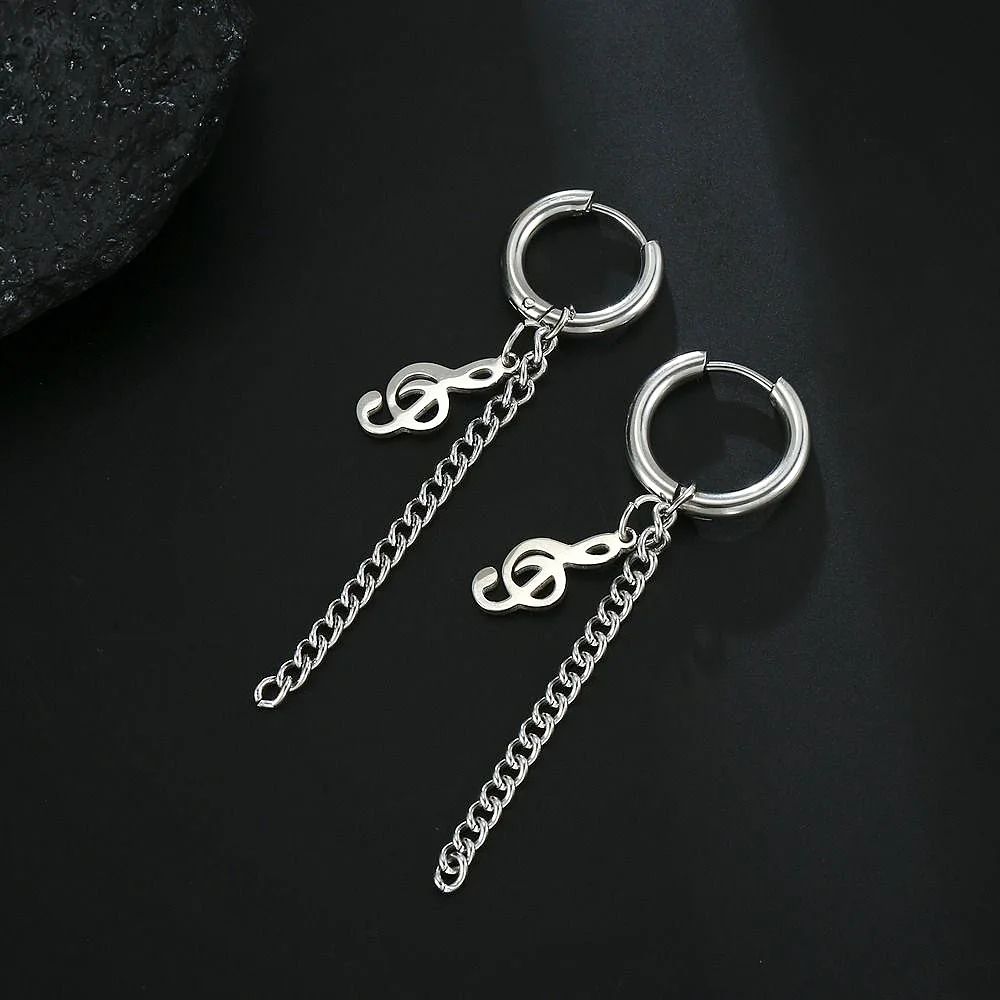 Сережки з скрипковий ключом